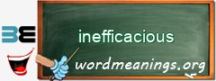 WordMeaning blackboard for inefficacious